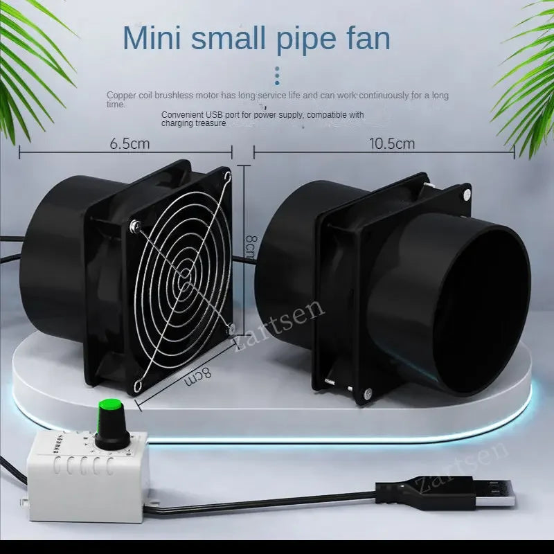 Extractor de Humo para Soldadura USB con Velocidad Ajustable | Ventilador de Ducto ESD y Tubo de 1M
