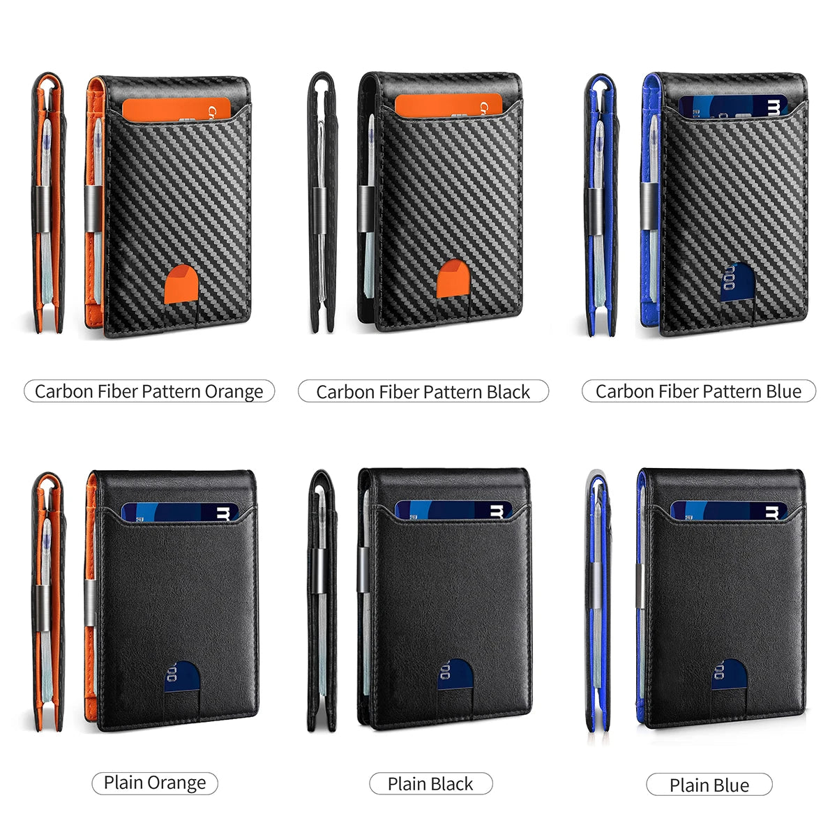 Minimalist and fashionable men's wallet RFID barrier multifunctional ultra-thin 11 card wallet foldable and portable for men's c