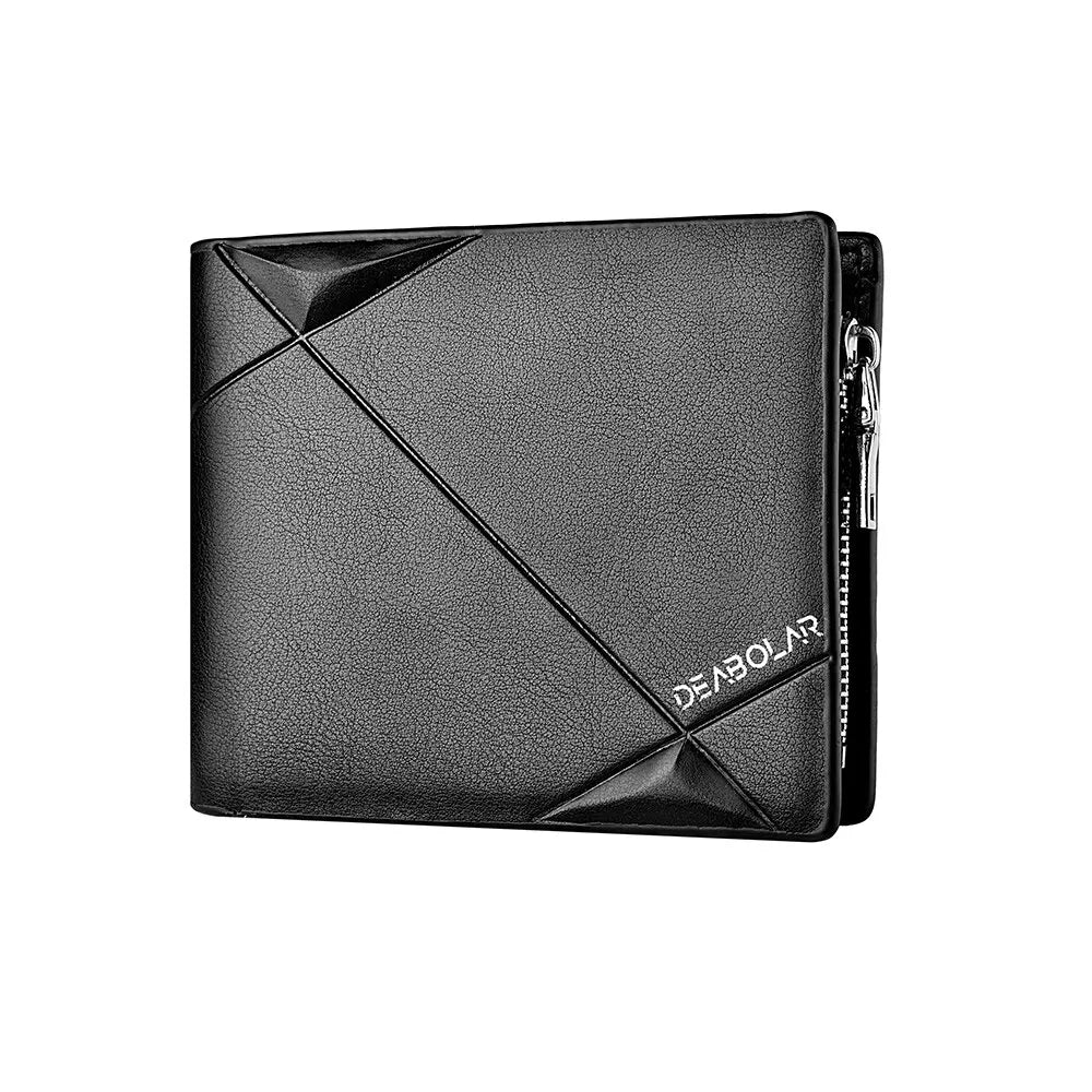 Cartera Corta para Hombre, Tarjetero de Alta Calidad con Bolsillo para Monedas y Cremallera, Diseño Casual y Multifuncional