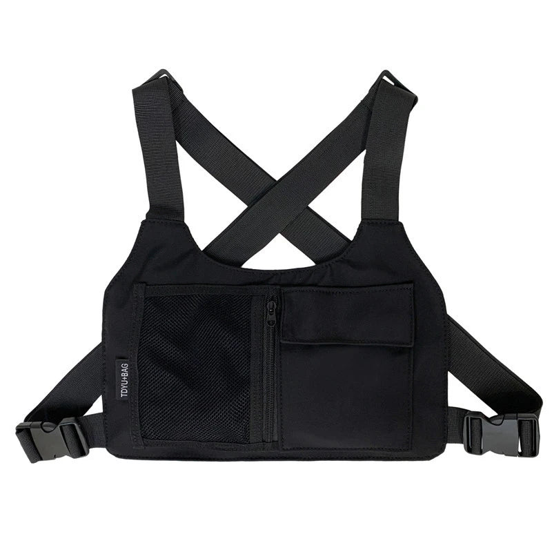 Bolsa de Pecho Unisex Hip-hop Streetwear, Mochila Táctica Multifuncional de Alta Calidad en Nylon