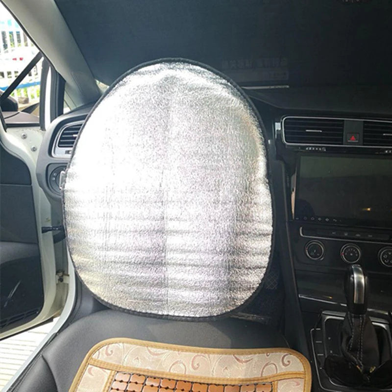 Cubierta para Volante de Coche con Protección Solar, Doble Capa Anti-UV y Plegable, Ideal para Protección Contra el Sol