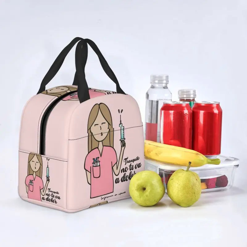 Título: Bolsa de Almuerzo Insulada para Mujer con Estampado de Animales en el Bosque, Diseño Moderno y Capacidad Grande, Ideal para Picnic y Trabajo