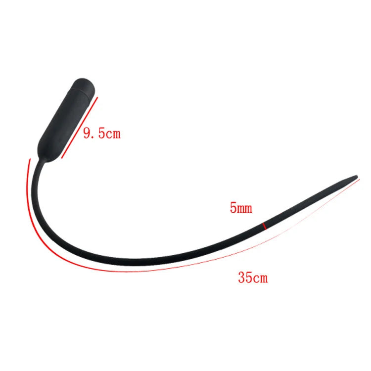 Vibrador de silicona con catéter uretral, dilatador, Juguetes sexuales para adultos, estimulación ocular de caballo, sonido, inserción de pene, catéter uretral para hombres