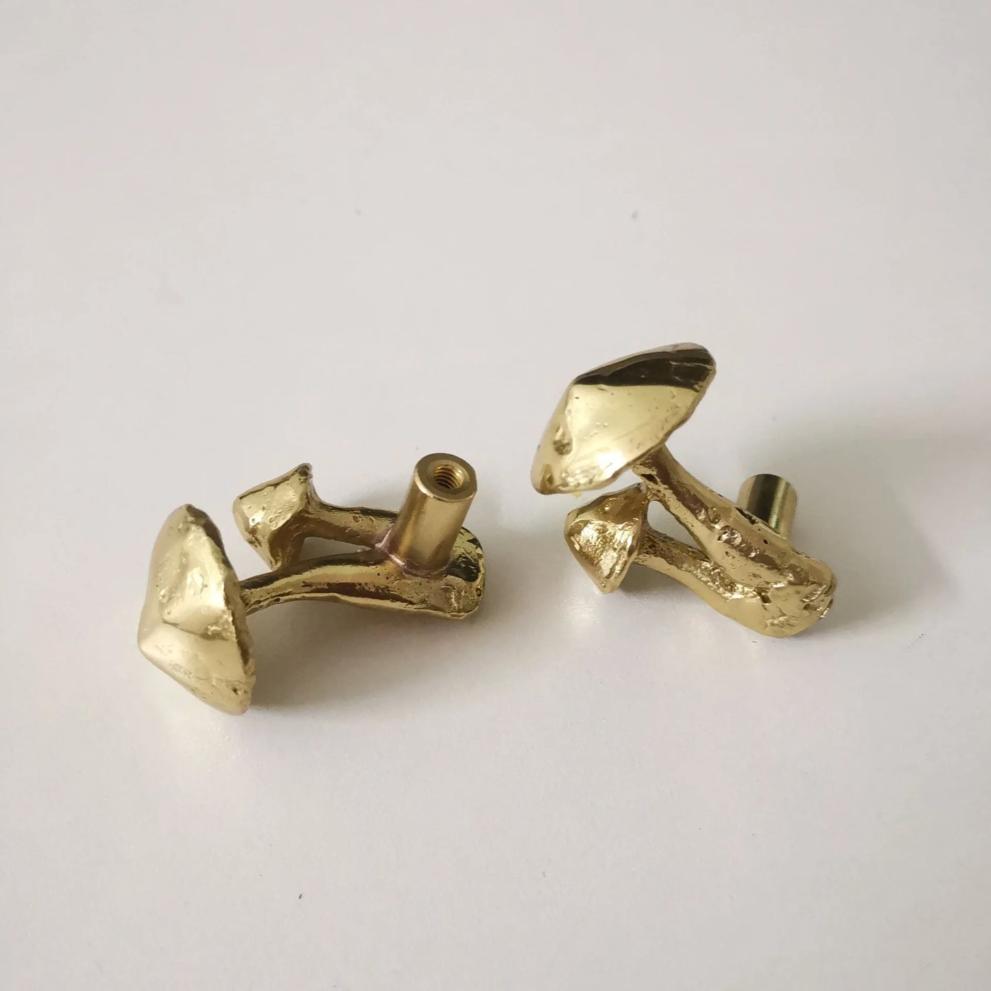 Manija de Latón Macizo para Muebles, Pomo Dorado de Seta para Cajones y Armarios de Cocina, 44x35x32mm
