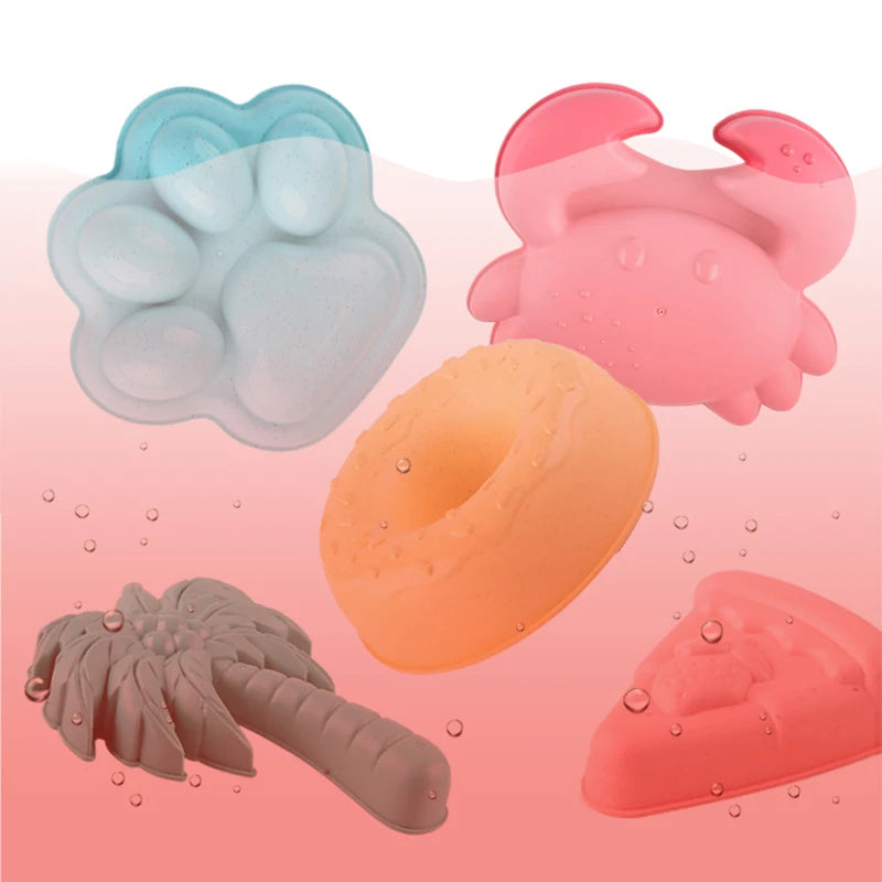 Set de Juguetes de Playa para Niños, Moldes de Arena y Herramientas de Excavación, Set de 12 Piezas con Vehículos y Accesorios en Trigo