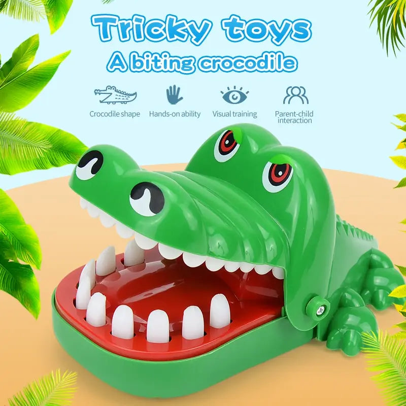Juguete de Cocodrilo para Niños - Juego de Dentista con Dientes Masticadores, Diversión para Fiestas y Juegos de Suerte