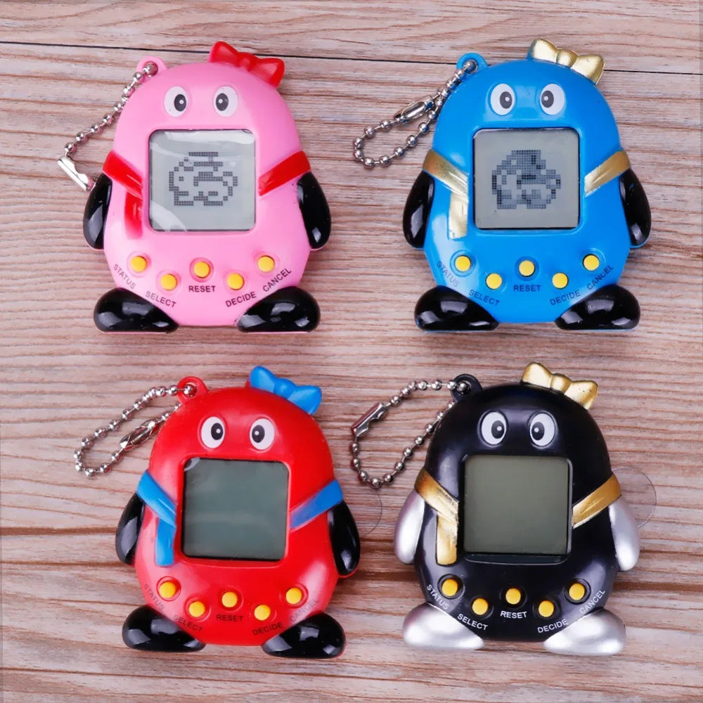Juguete Electrónico Tamagotchi con Forma Creativa de Pingüino - 168 Mascotas en 1, Juguete Electrónico Virtual para Niños, Regalos Divertido