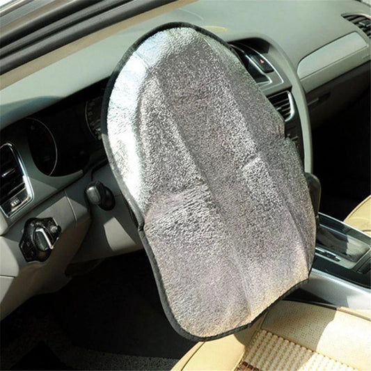 Cubierta para Volante de Coche con Protección Solar, Doble Capa Anti-UV y Plegable, Ideal para Protección Contra el Sol