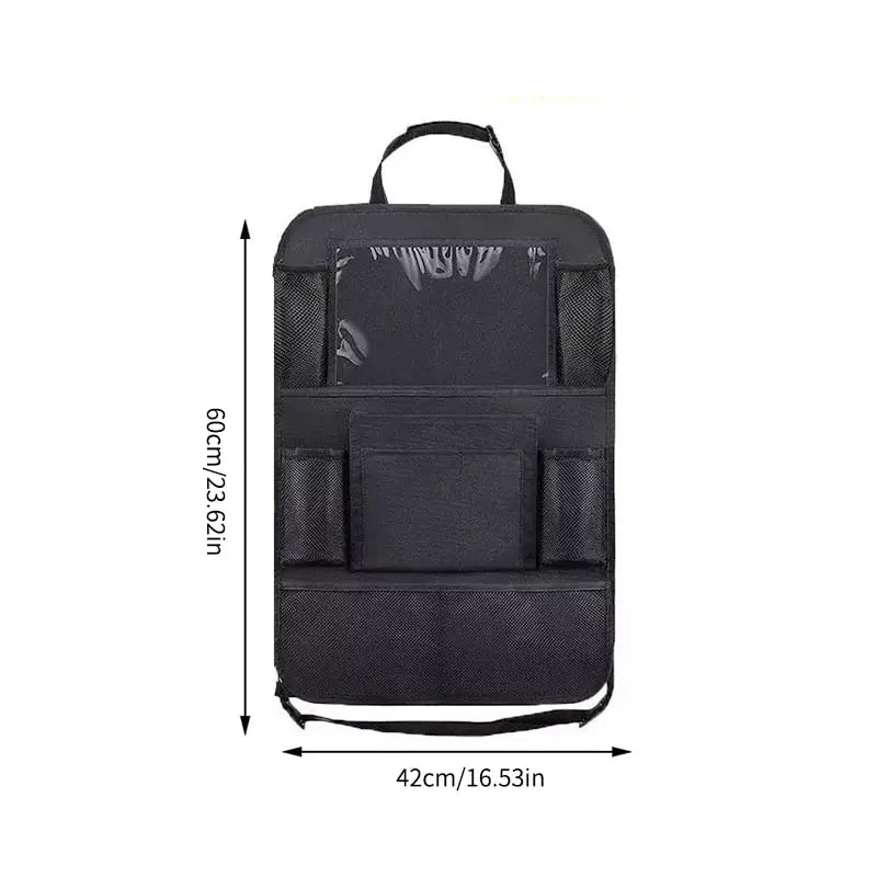 Organizador de Asiento Trasero de Coche con Soporte para Tableta y Protector de Almacenamiento, Impermeable y Duradero para Viajes