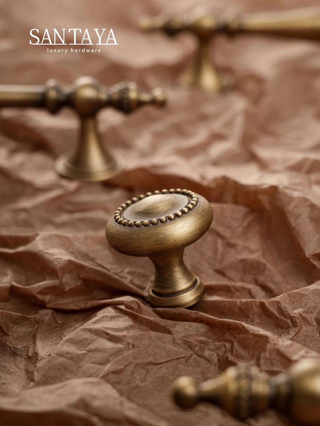 Manijas de Gabinete de Bronce SANTAYA – Tiradores Retro para Muebles y Puertas