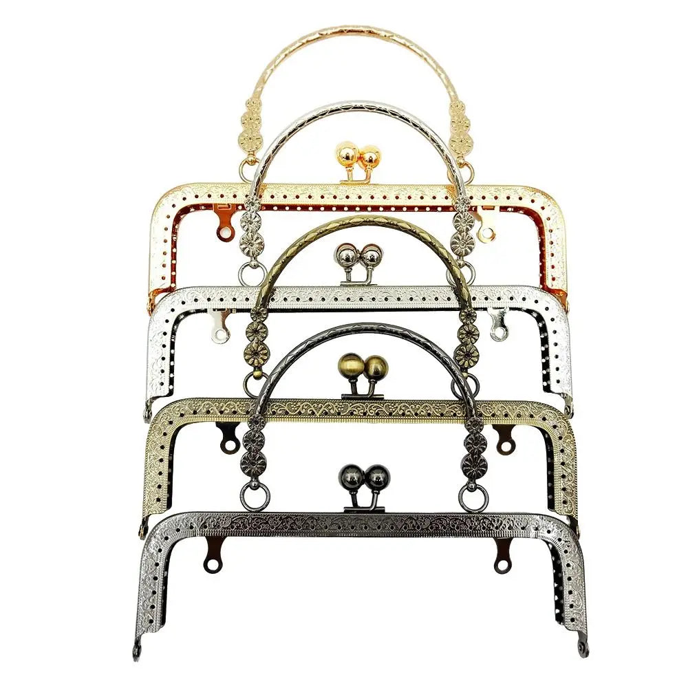Marco de Monedero Vintage, Cierre Tipo Kiss Clasp para Bolsos, Accesorio de Hardware para Bolsos