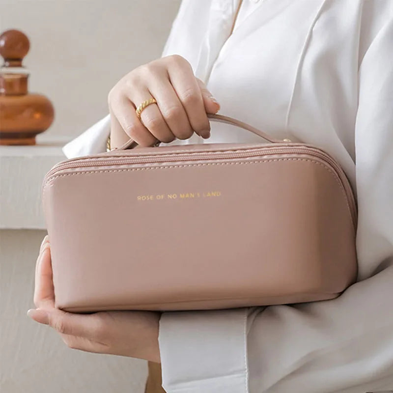 Organizador de Maquillaje de Lujo para Mujeres - Elegante Estuche Cosmético con Cierre de Cremallera para Viaje y Uso Diario