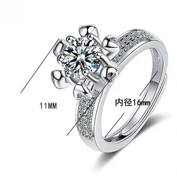 Anillo de compromiso de moissanita de 5,0 CT para mujer, sortija de diamante de laboratorio chapada en oro blanco de 14K, sortija de boda de plata de ley, joyería fina