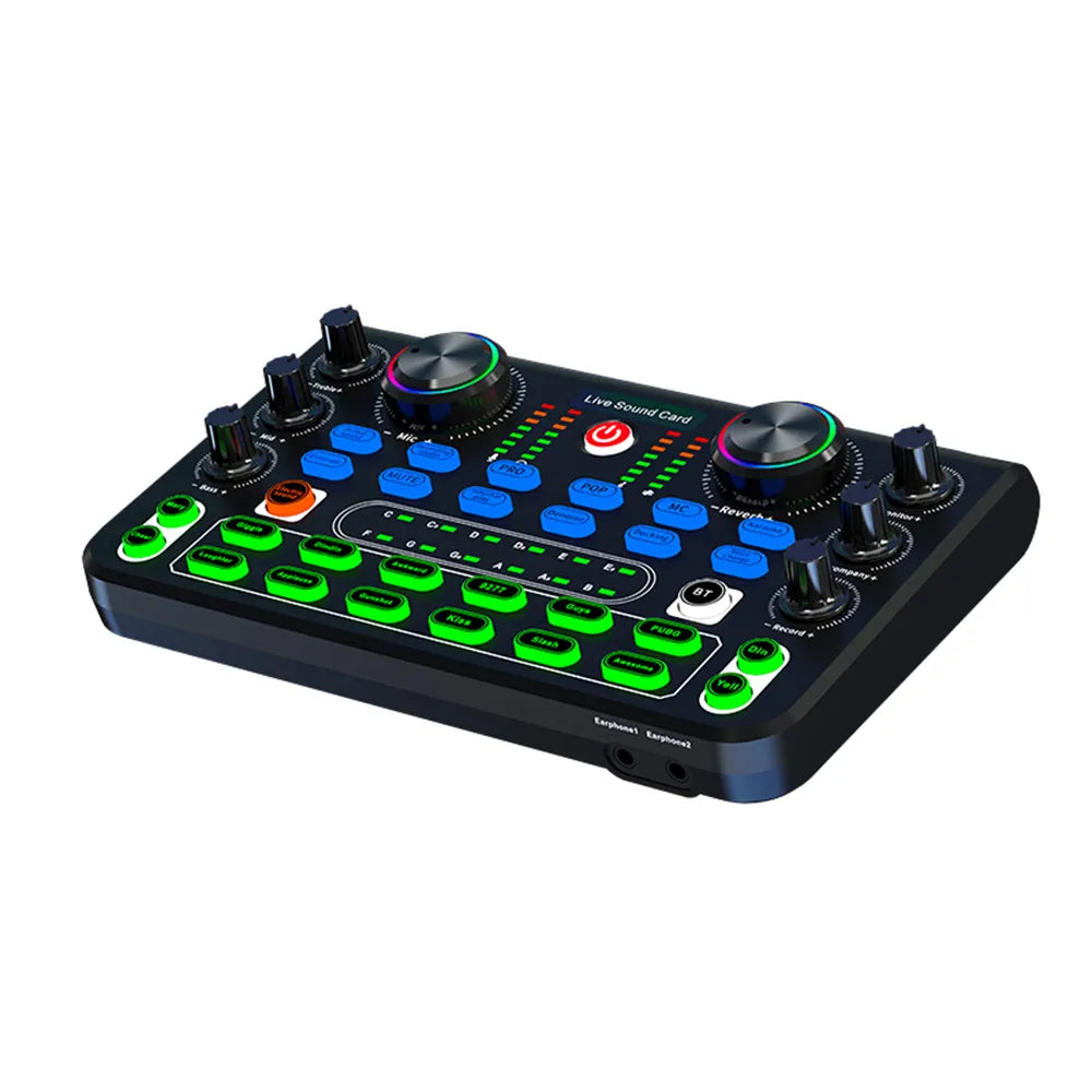 Mezclador de Sonido Portátil Profesional X60 con Tarjeta de Sonido en Inglés - Compacto y Conveniente para Transmisiones en Vivo y Canto en KTV