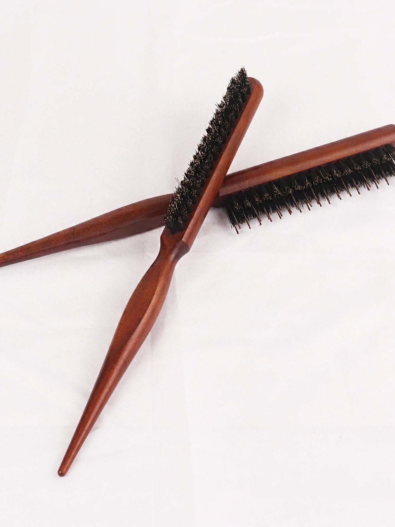Peine de línea fina profesional para rasgar la espalda, cepillo de pelo esponjoso con mango de madera, peine de masaje del cuero cabelludo antiestático, peinado del cabello