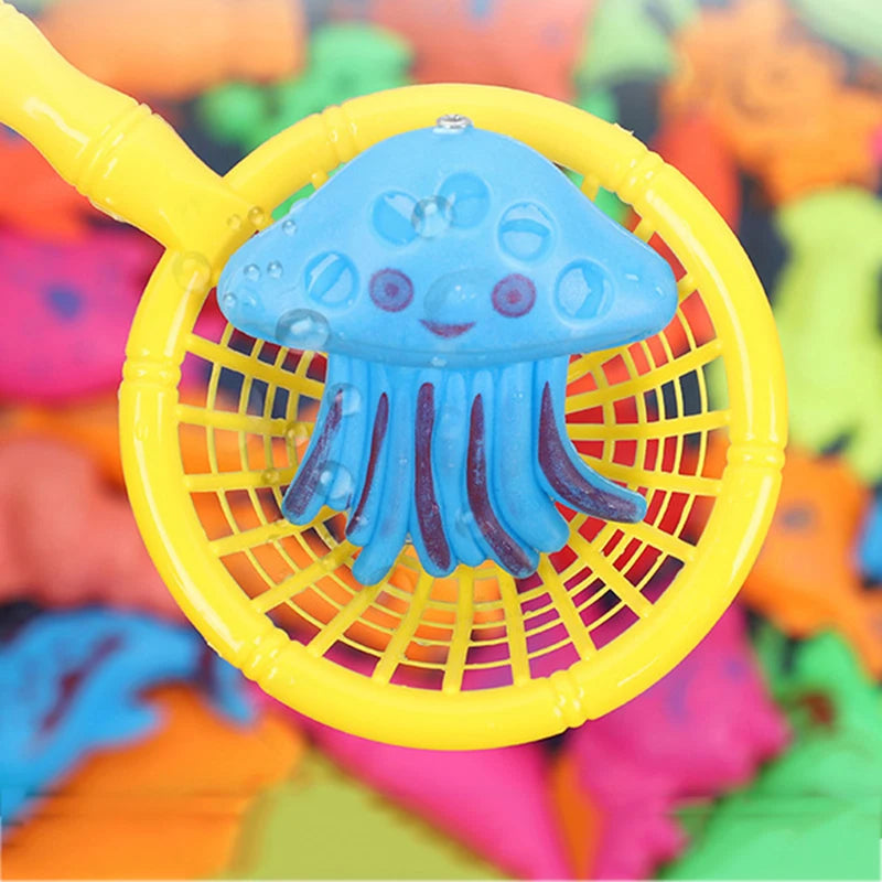 Juego de Pesca para Niños con Pescado Magnético y Caña Inflable - Juguetes de Agua Educativos para Niños, Regalo para Bebés y Niños de 3 a 5 Años