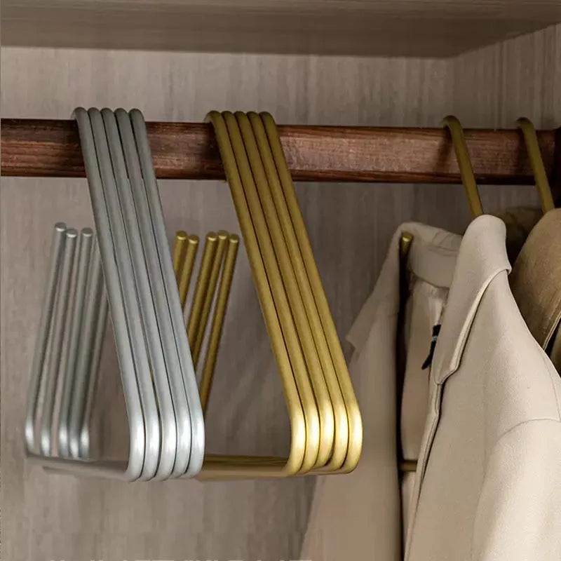 Perchas de ropa triangulares creativas, 5 piezas, perchas de metal sólido para abrigo, pantalones, bufandas, estante de secado y organizador de armario