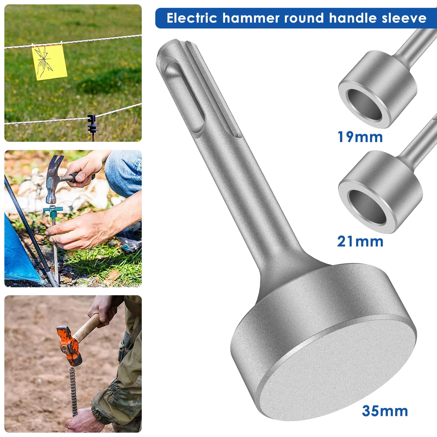 Broca de Acero para Conductor de Varilla a Tierra SDS Plus - Herramienta de Perforación Resistente al Desgaste para Martillos Rotativos
