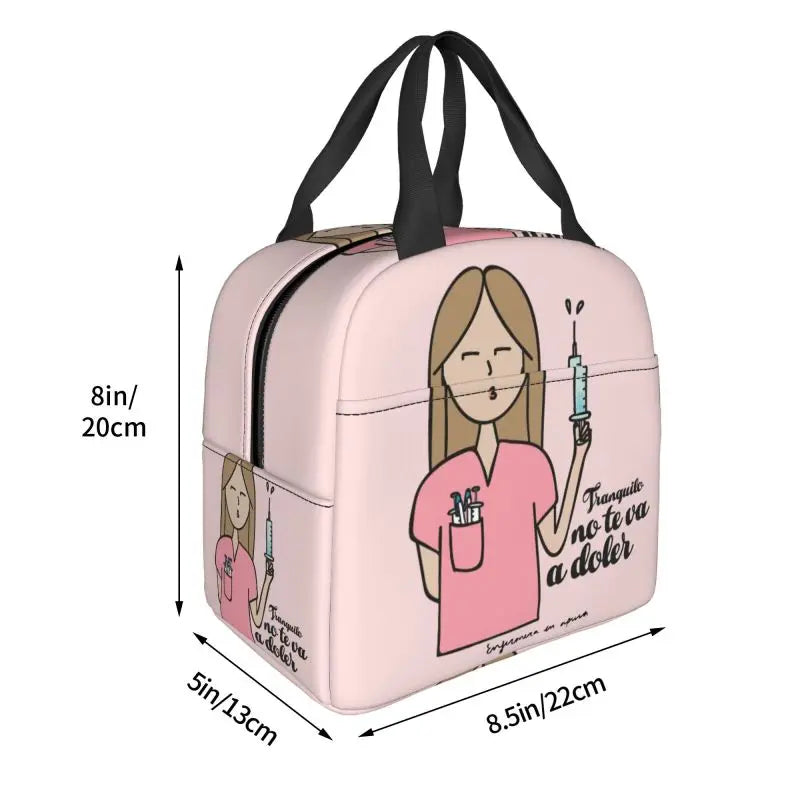 Título: Bolsa de Almuerzo Insulada para Mujer con Estampado de Animales en el Bosque, Diseño Moderno y Capacidad Grande, Ideal para Picnic y Trabajo