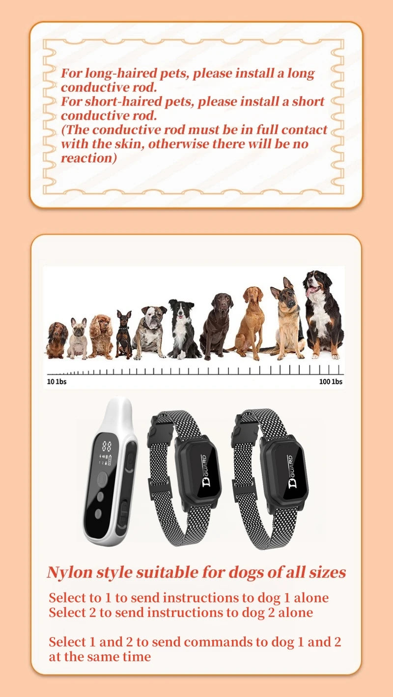 Collar de Entrenamiento para Perros Digital de 800m, Impermeable, Recargable, con Control Remoto y Pantalla LCD para Perros de Todos los Tamaños, Shock, Vibración y Sonido