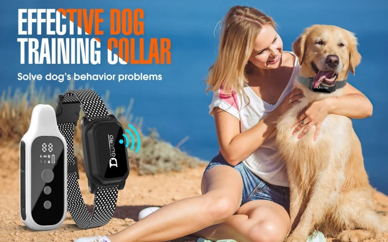 Collar de Entrenamiento para Perros Digital de 800m, Impermeable, Recargable, con Control Remoto y Pantalla LCD para Perros de Todos los Tamaños, Shock, Vibración y Sonido