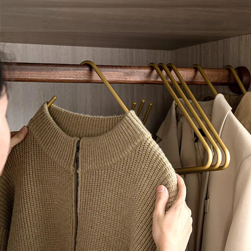 Perchas de ropa triangulares creativas, 5 piezas, perchas de metal sólido para abrigo, pantalones, bufandas, estante de secado y organizador de armario