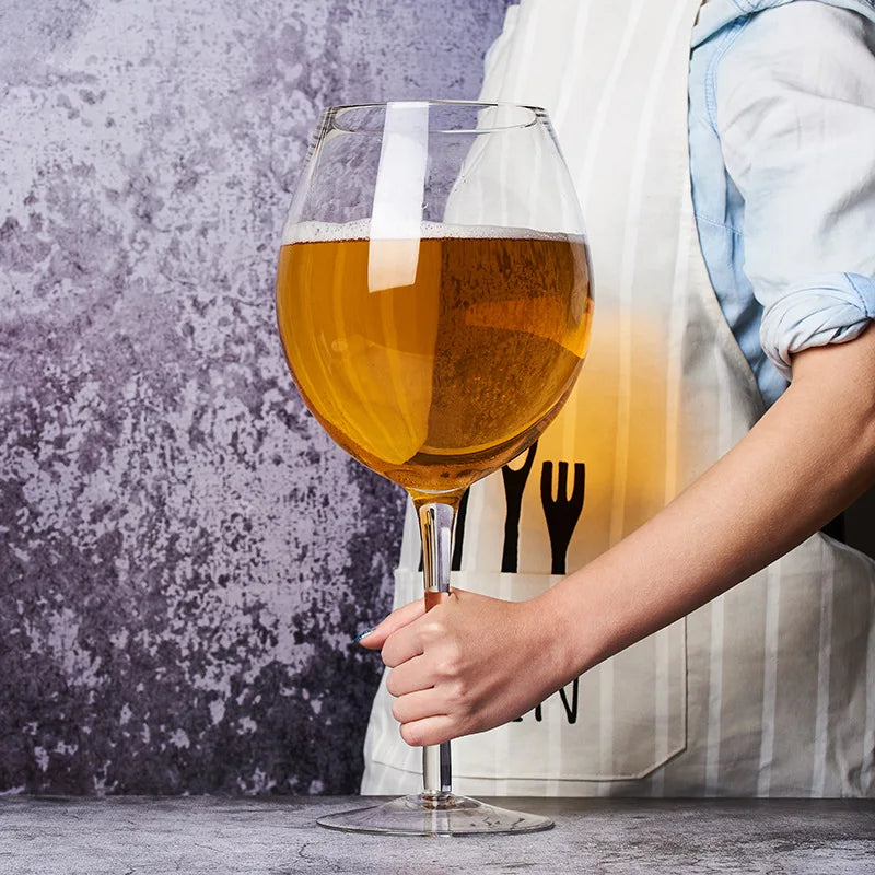 Vaso de Cerveza Grande de 3200ML - Parodia Creativa de Copas de Vino de Gran Capacidad, Vasos Altos Gigantes
