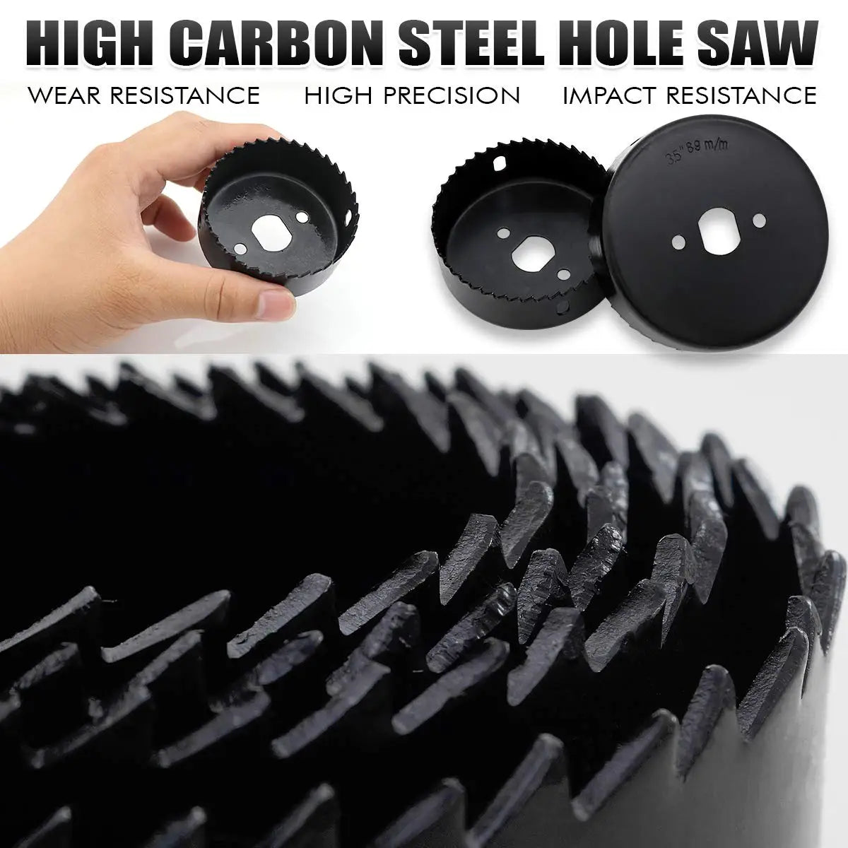 Juego de Sierras de Corona 2/3/6/8/13/16PCS, Kit de Sierras de Corona 19mm-127mm, Mandriles Hexagonales y Llave Allen con Caja de Almacenamiento - Ideal para Madera Blanda y Tablero de PVC