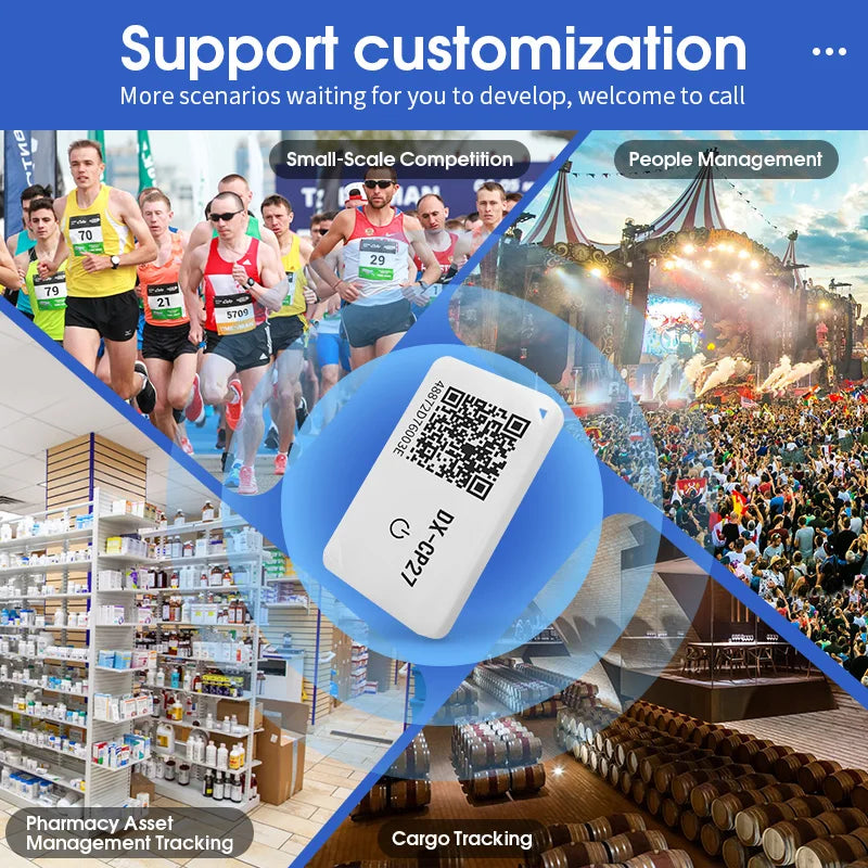 DX-Smart Wireless Eddystone Mini iBeacon Dialog 14531 BLE 5.1 Etiquetas Rastreador Ubicación Bluetooth Beacon IP67 Resistente al agua