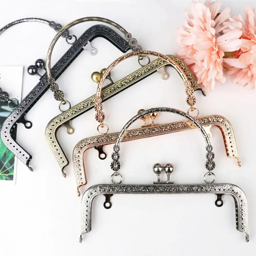 Marco de Monedero Vintage, Cierre Tipo Kiss Clasp para Bolsos, Accesorio de Hardware para Bolsos
