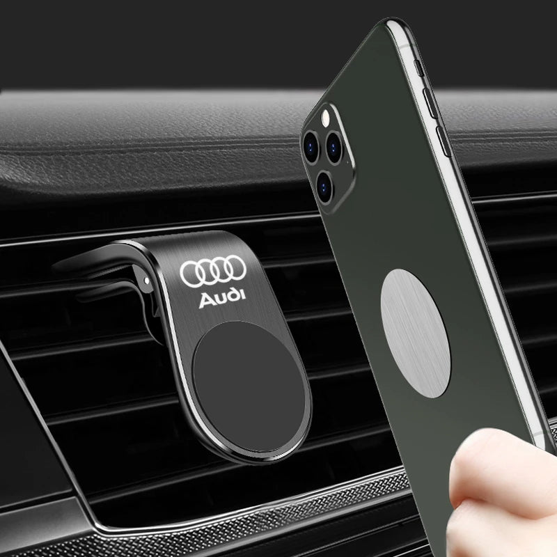 Soporte Magnético de Teléfono para Coche de Metal, Compatible con Audi A4 B5 B6 A3 A5 A6 C6 C5 A1 A7 A8 Q2 Q3 Q5 Q7 Q8, Accesorios de Estilo