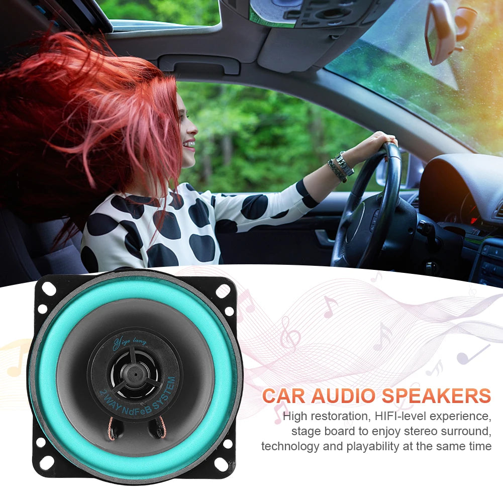 Altavoces de Coche Coaxiales de 4/5/6 Pulgadas - 160W HiFi Subwoofer Universal para Audio Automotriz