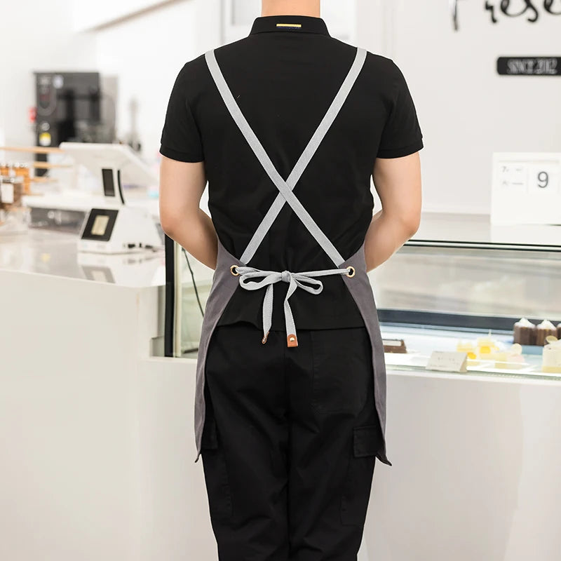 Delantal Profesional para Cocina Mujer - Impermeable con Bolsillos - Ideal para Parrillas, Taller, Camareras y Salones de Belleza