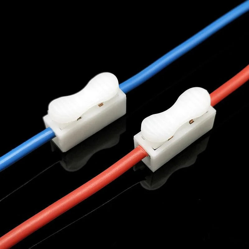 Conectores de Cable Rápidos sin Soldadura 1P 2P - 20/50 Piezas | Bloque Terminal sin Tornillo