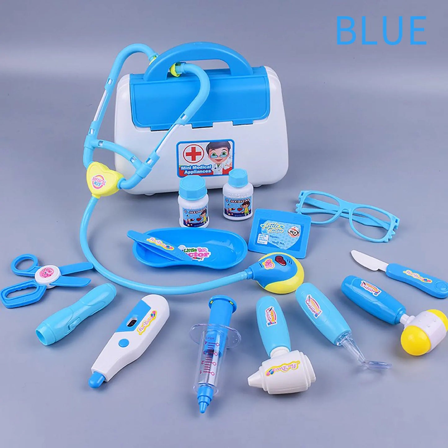 Set de 16 Piezas de Caja Médica para Niños con Sonido y Luz | Juguete Simulado de Doctor y Enfermera