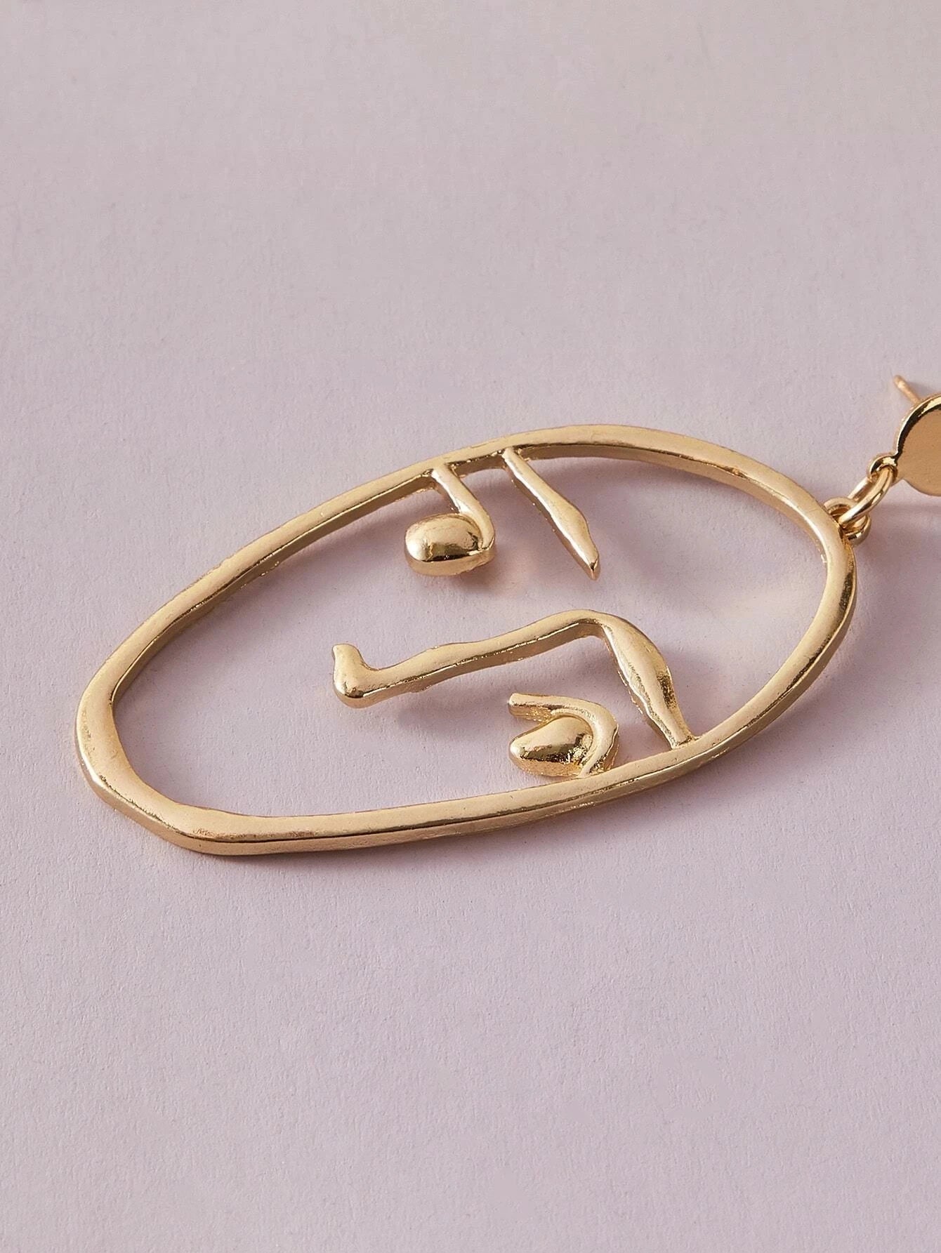 Pendientes de Cara Divertida para Mujer – Aretes Asimétricos Creativos, Un Par, Nuevo Diseño