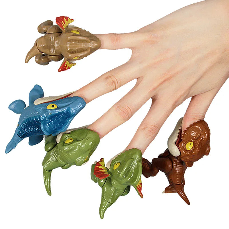 Modelo de Dinosaurio Tiranosaurio Rex Móvil con Mandíbulas de Juguete – Dinosaurio Biting Finger Movible para Niños y Adultos