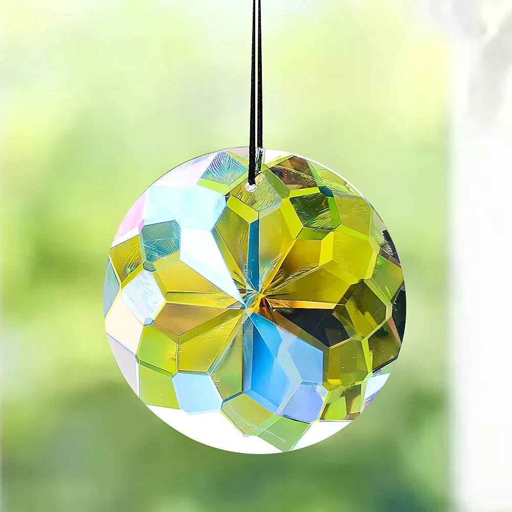 Soporte de Exhibición de Arte de Uñas de Cristal Holográfico - 80mm | Herramienta Profesional para Manicura y Decoración