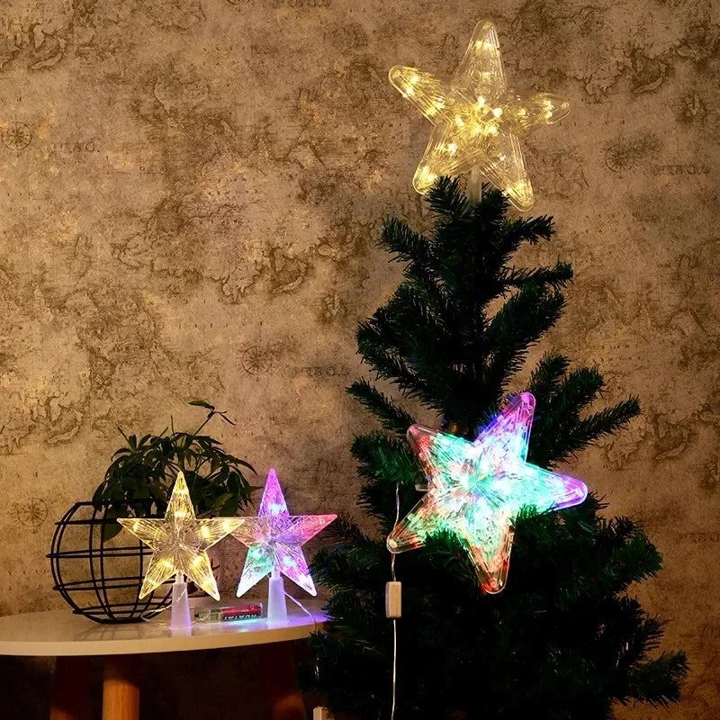 Estrella LED para Árbol de Navidad - Decoración Navideña para Hogar y Fiestas