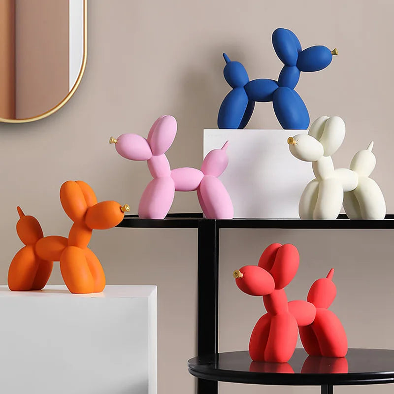 Figuritas de Perro de Globo Nórdico NORTHEUINS - Accesorios de Decoración de Resina para el Hogar