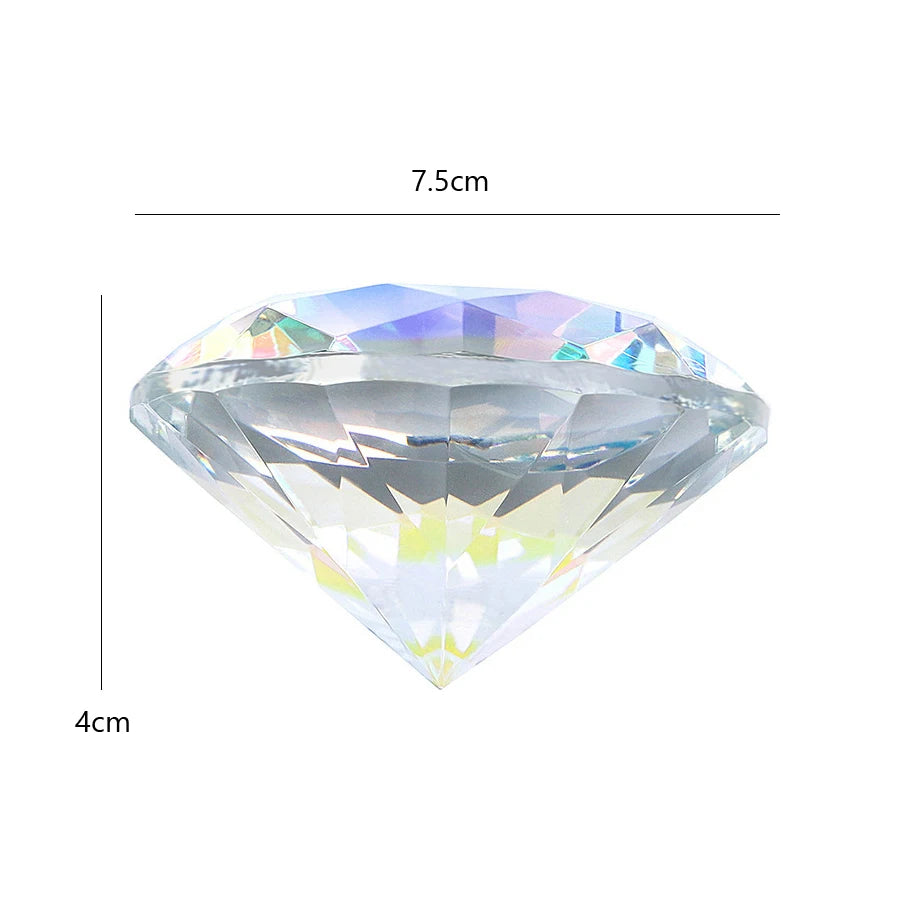 Exhibición de Arte de Uñas de Cristal Holográfico (80mm) - Diamante Iridiscente, Adorno para Sesión y Herramienta de Manicura