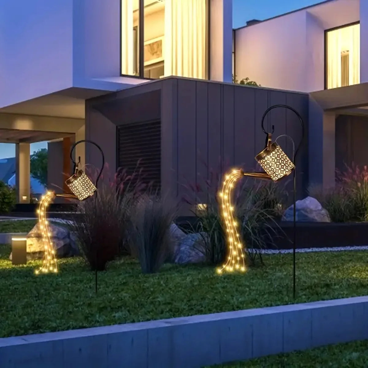 Regadera Solar Decorativa con Luces LED para Jardín, Impermeable IP65 - Iluminación Exterior para Patio, Camino y Decoración al Aire Libre