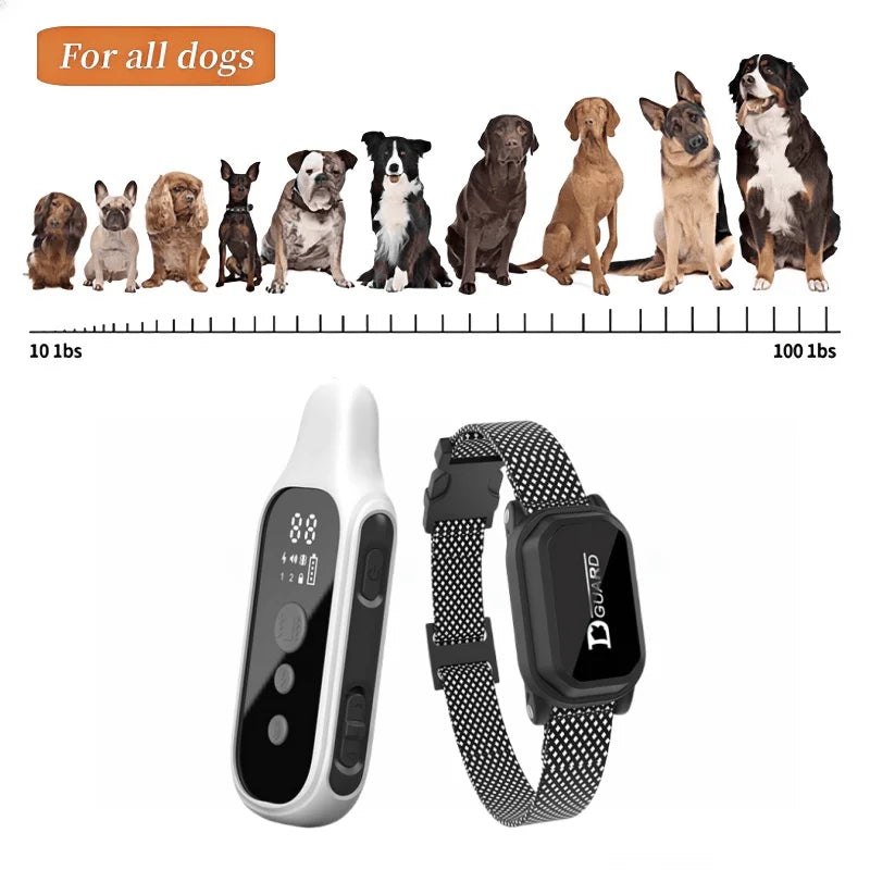 Collar de Entrenamiento para Perros Digital de 800m, Impermeable, Recargable, con Control Remoto y Pantalla LCD para Perros de Todos los Tamaños, Shock, Vibración y Sonido