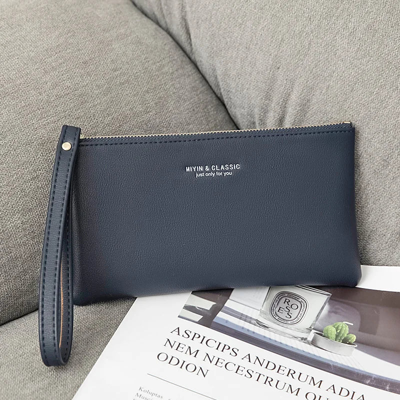 MIYIN Women's Purse long ultra-thin credit card bag minimalist zero purse thin large capacity zipper hold bag handbag purse girl