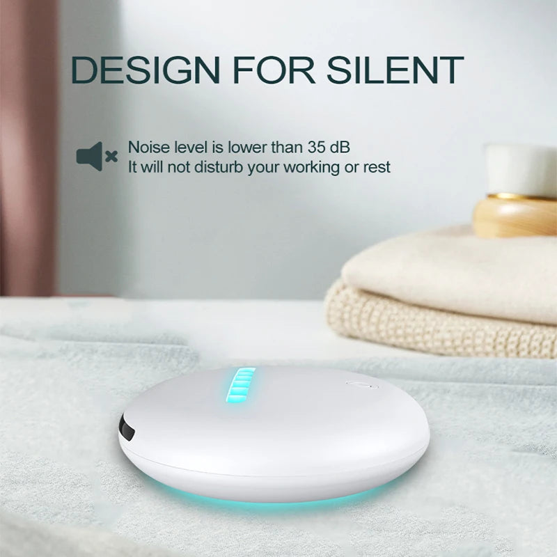 Aspiradora Automática Inalámbrica GS10 para Eliminación de Ácaros de Colchón - Desinfección con Luz Ultravioleta y Batería Recargable de 2000mAh