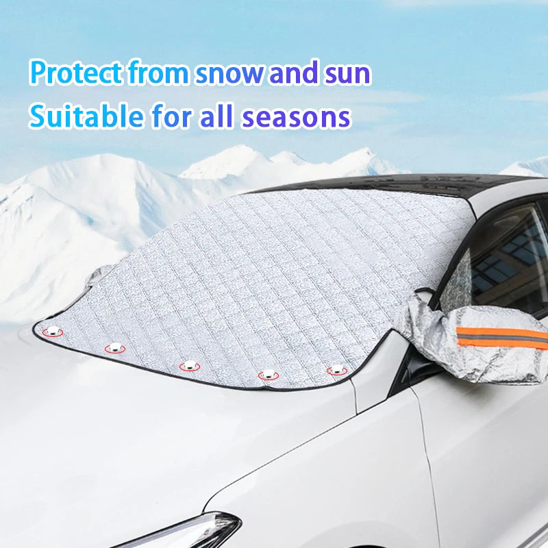 Cubierta Solar para Parabrisas de Auto SEAMETAL - Protector UV y Nieve Magnético para Ventana Frontal (Cubierta de Nieve Engrosada)