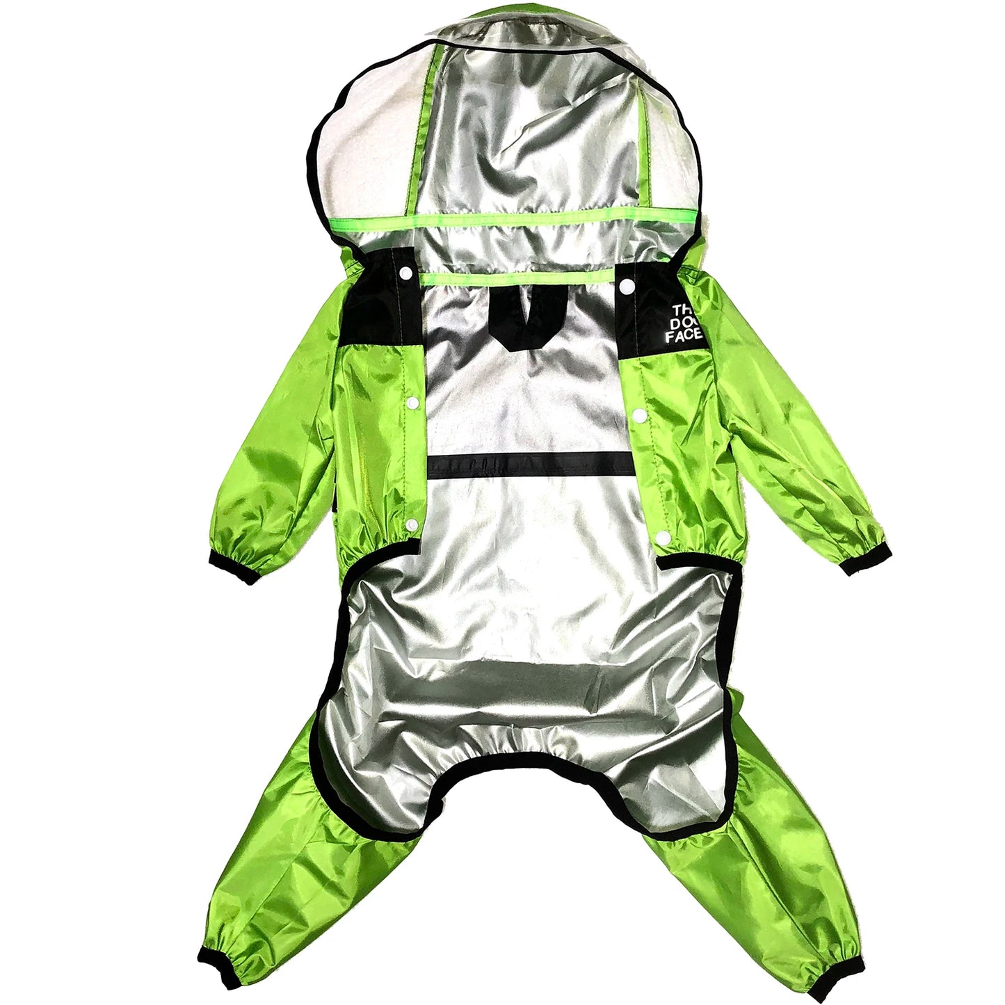 Chubasquero con Cara para Perros, Mono Impermeable, Chaqueta Resistente al Agua, Abrigo para Mascotas