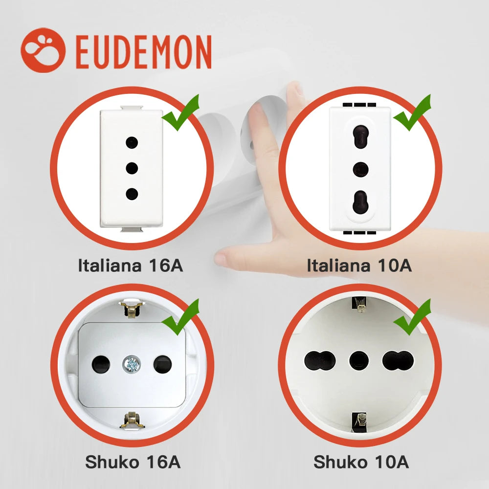 EUDEMON-toma de corriente Universal, Protector de seguridad antieléctrico para bebé, Protector de enchufe, 20 piezas