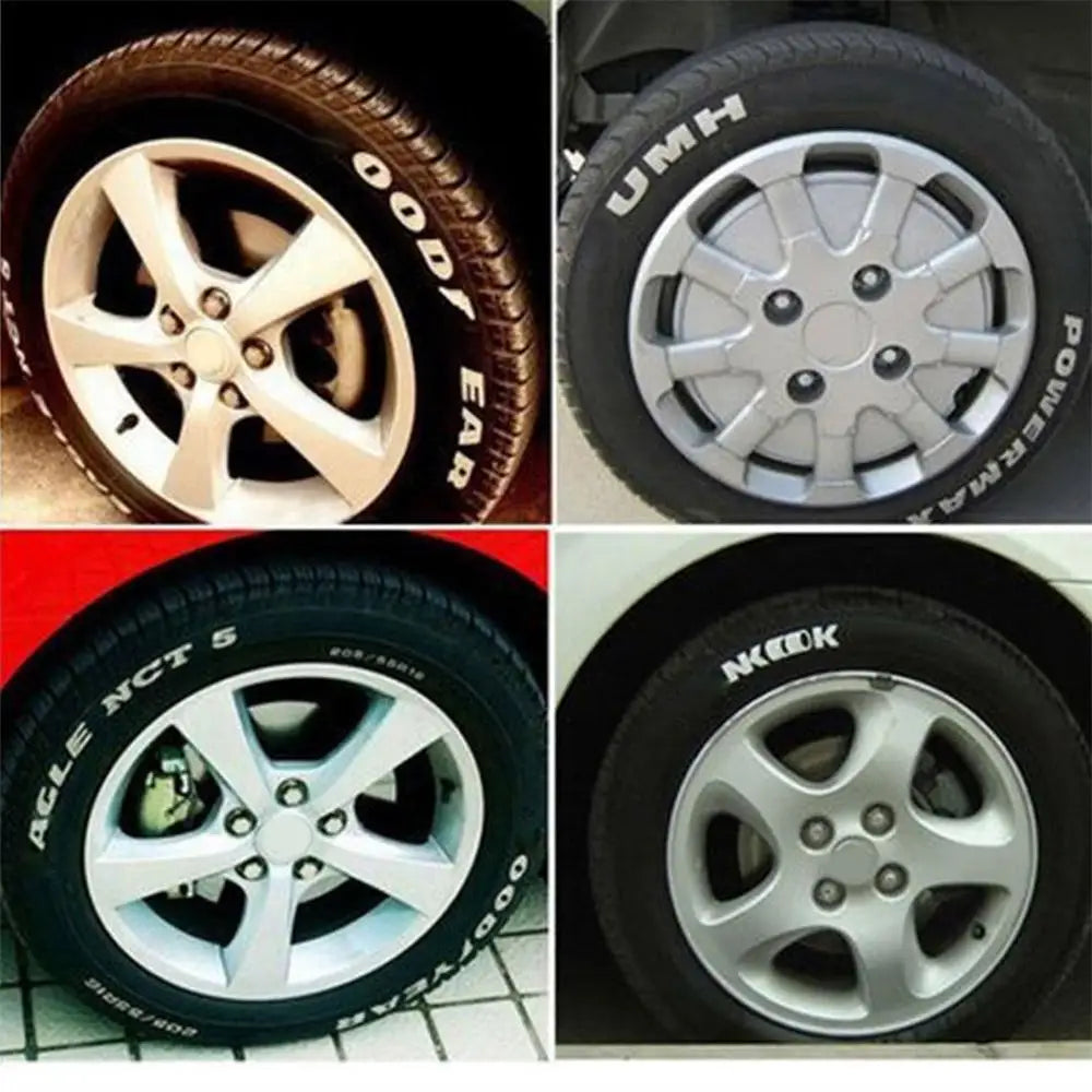 Marcador de Pintura para Llantas de Auto, Penetra Oily White Waterproof, Permanente para Neumáticos de Caucho, Metal, CD, y Graffiti - 1 pieza