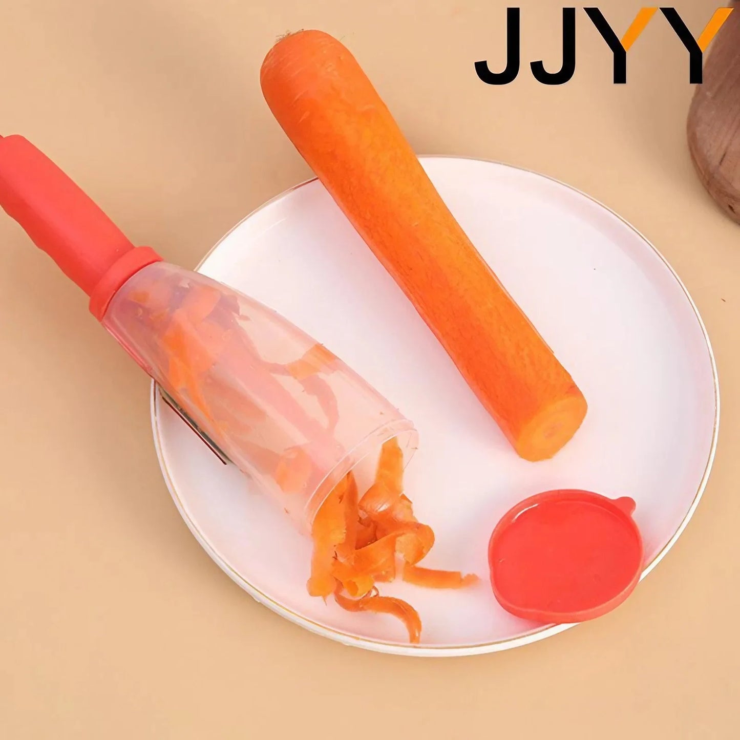Cuchillo Pelador Multifuncional con Almacenamiento de Stonego - Cuchillo Pelador para Verduras y Frutas con Tubo de Almacenamiento - Utensilios de Cocina para Pelar Manzanas y más